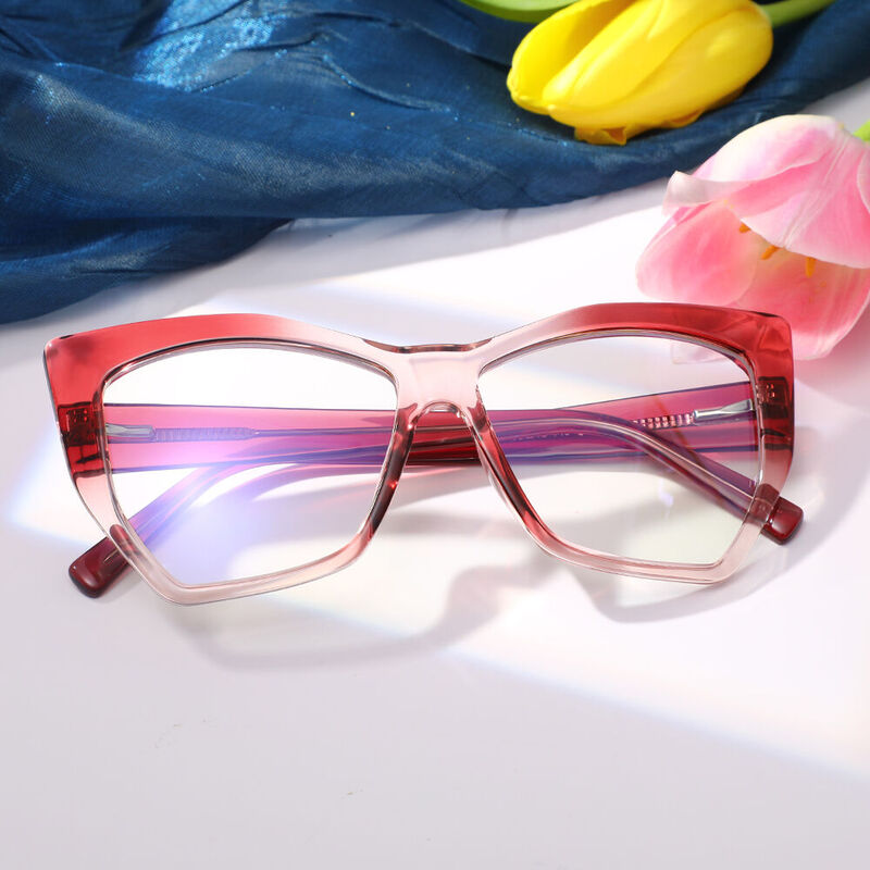 Felton Cat Eye Purple Glasses