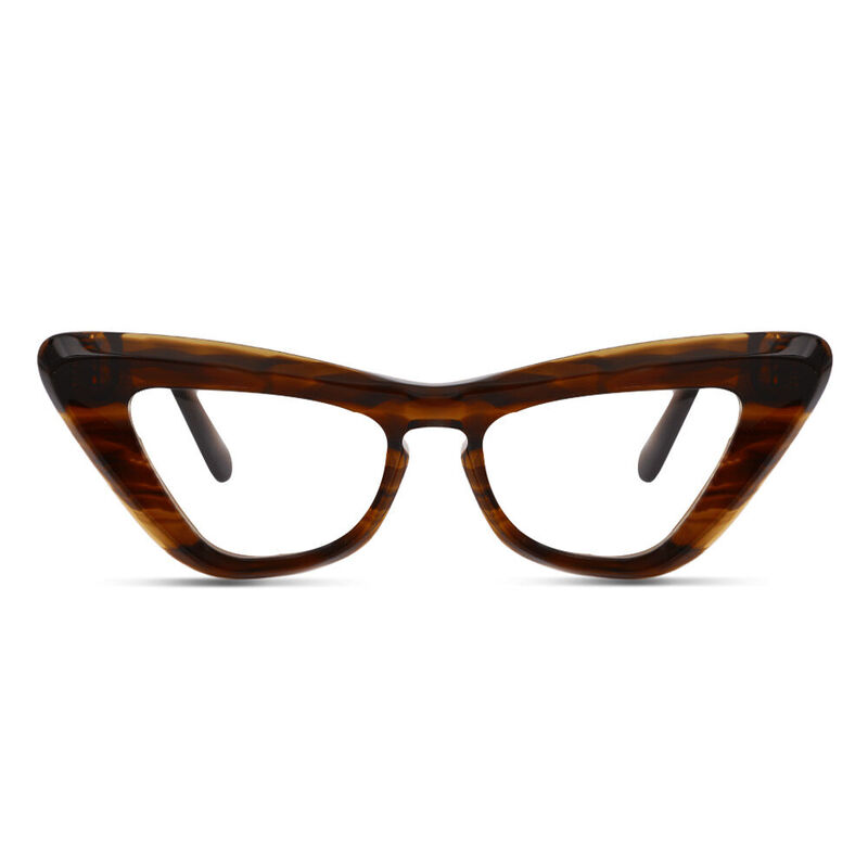 Grantha Cat Eye Brown Glasses