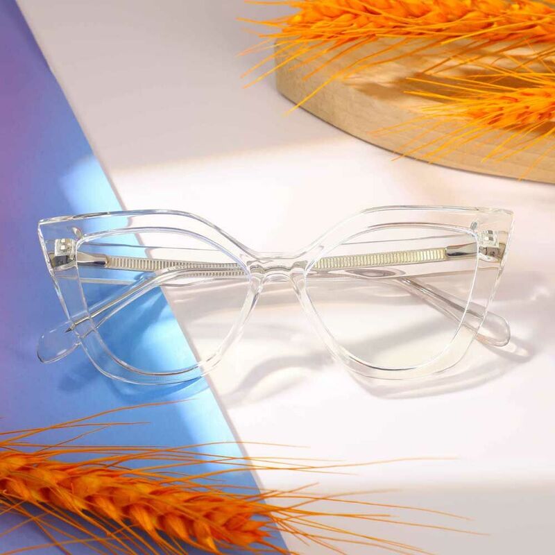 Faulkn Cat Eye Clear Glasses