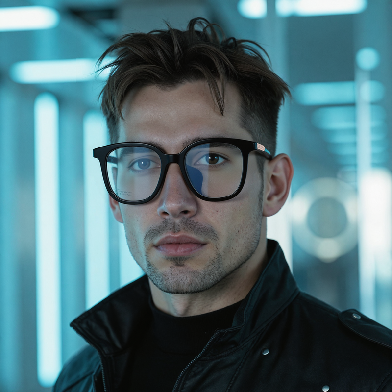 Edmun Square Black Glasses