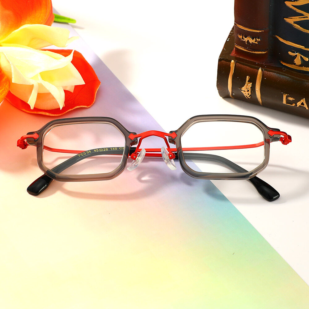 Perry Rectangle Grey Glasses