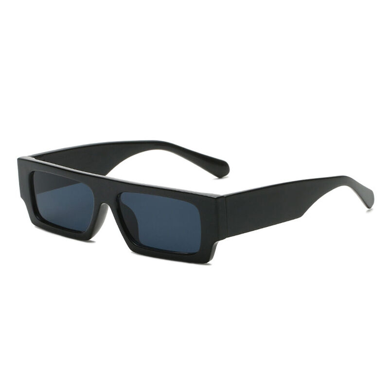 Grayton Rectangle Black Sunglasses