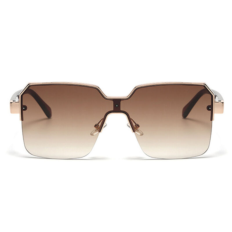 Cuba Square Brown Sunglasses