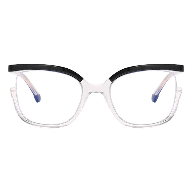 Moni Square Black Clear Glasses