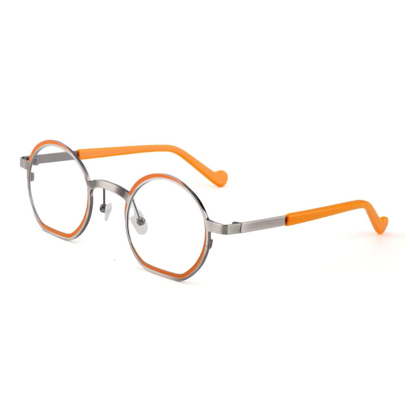 Jaxon Round Orange Glasses