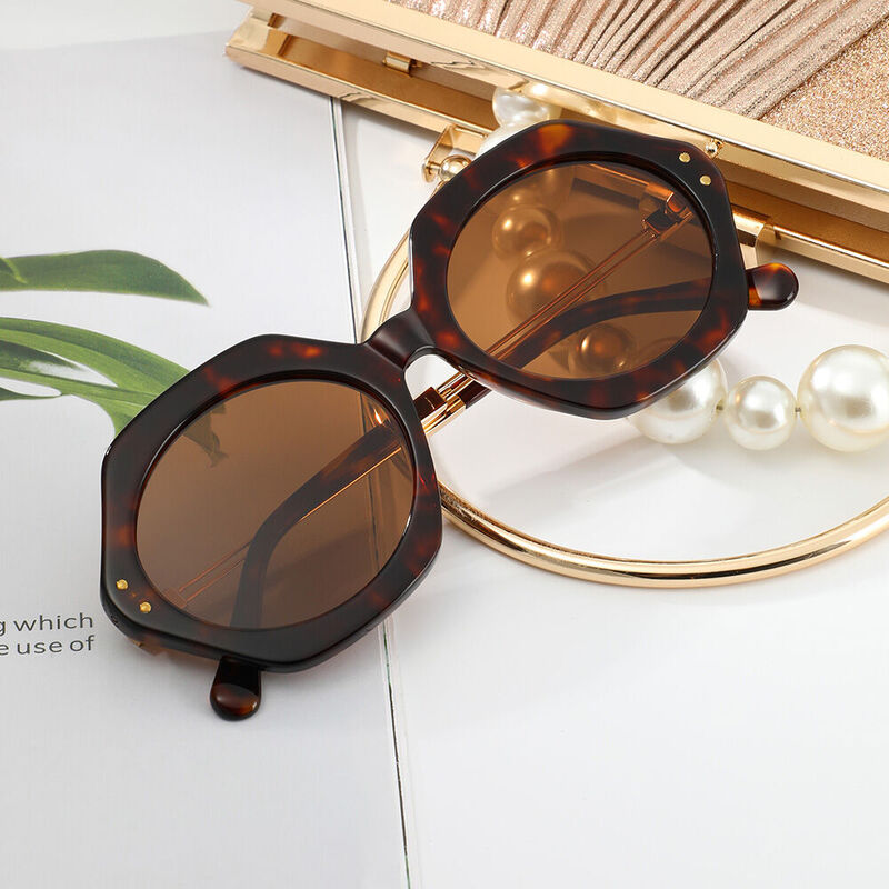 Mathilde Geometric Tortoise Sunglasses