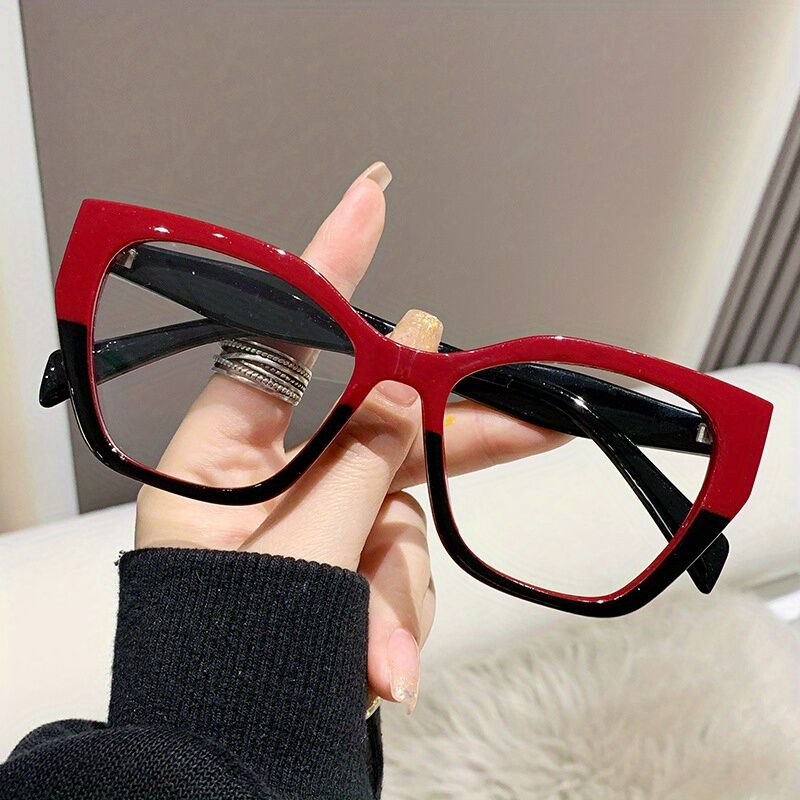 Rita Cat Eye Red Black Glasses