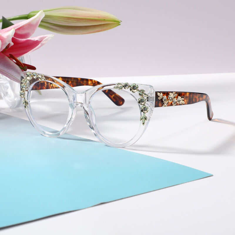 Earu Cat Eye Clear Glasses