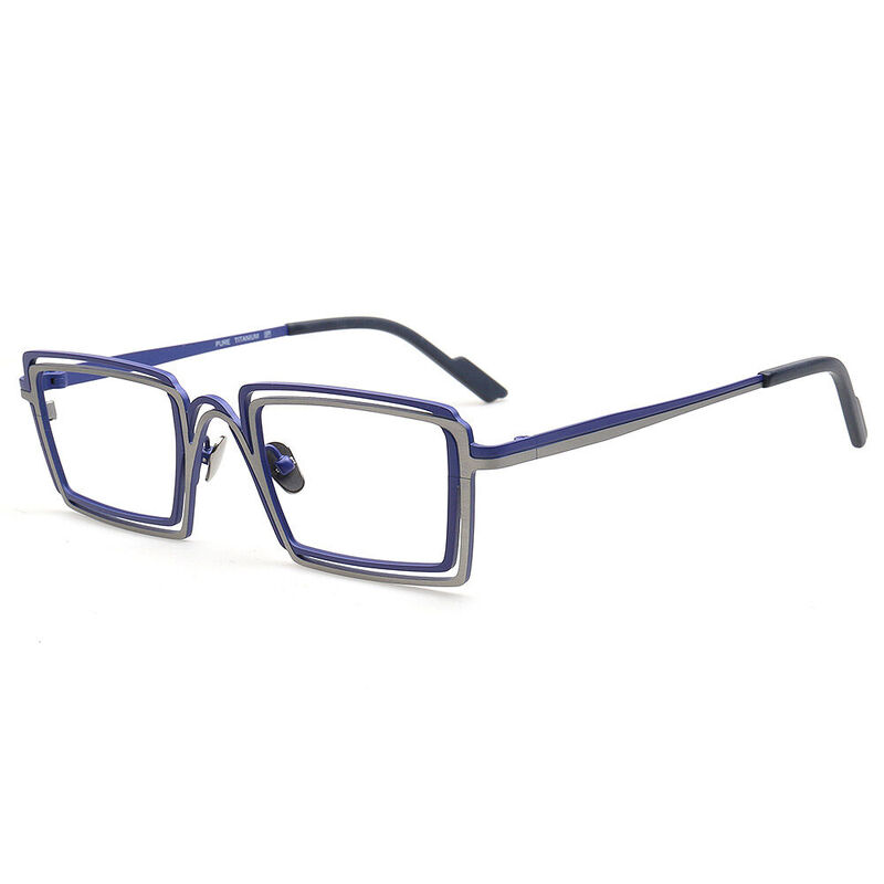 Colinee Rechteckige Graue Brille