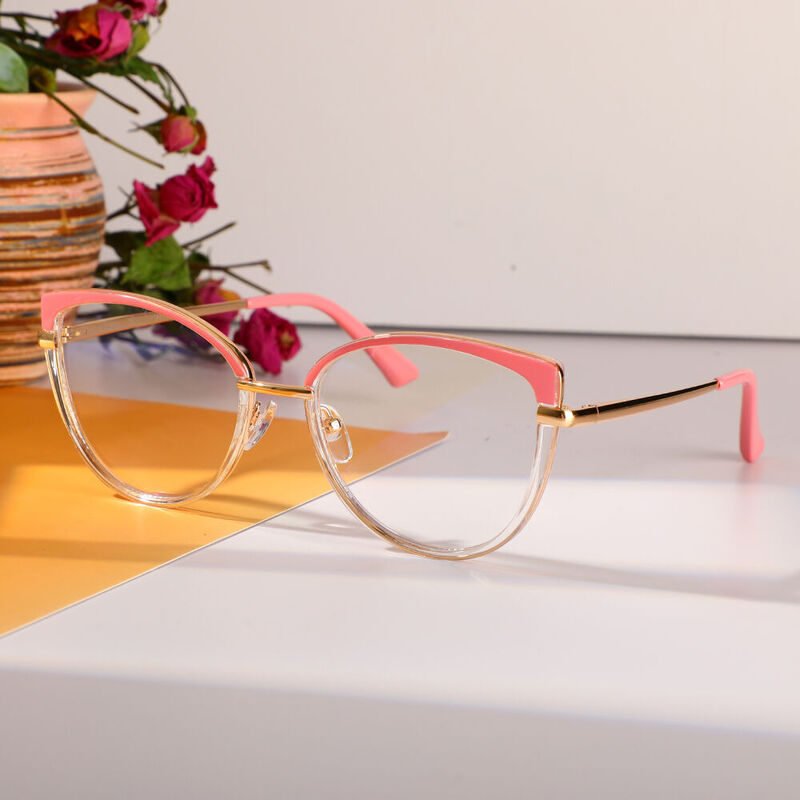 Whitma Cat Eye Pink Glasses