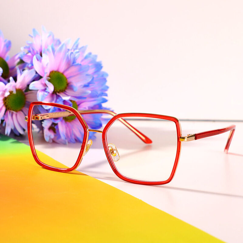 Hemingwe Geometric Red Glasses