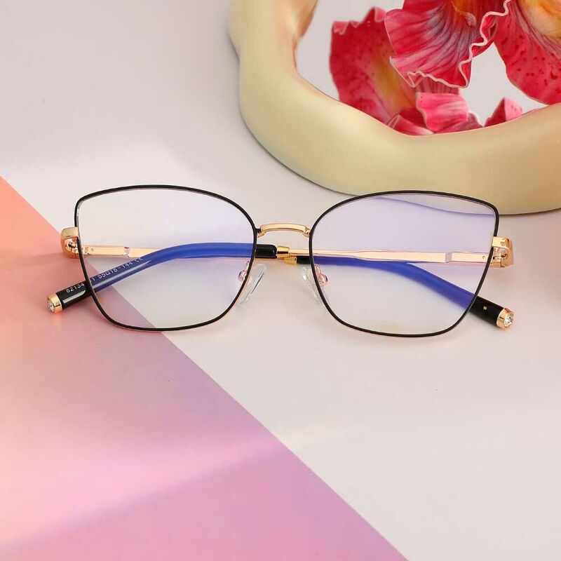 Donna Cat Eye Black Glasses