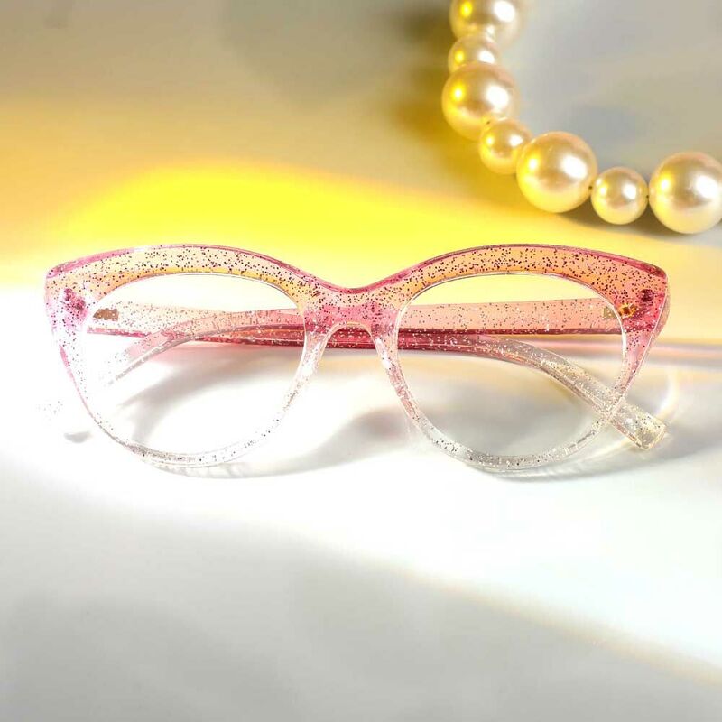 Lunettes de Vue Eleanore Cat Eye Rose Foncé