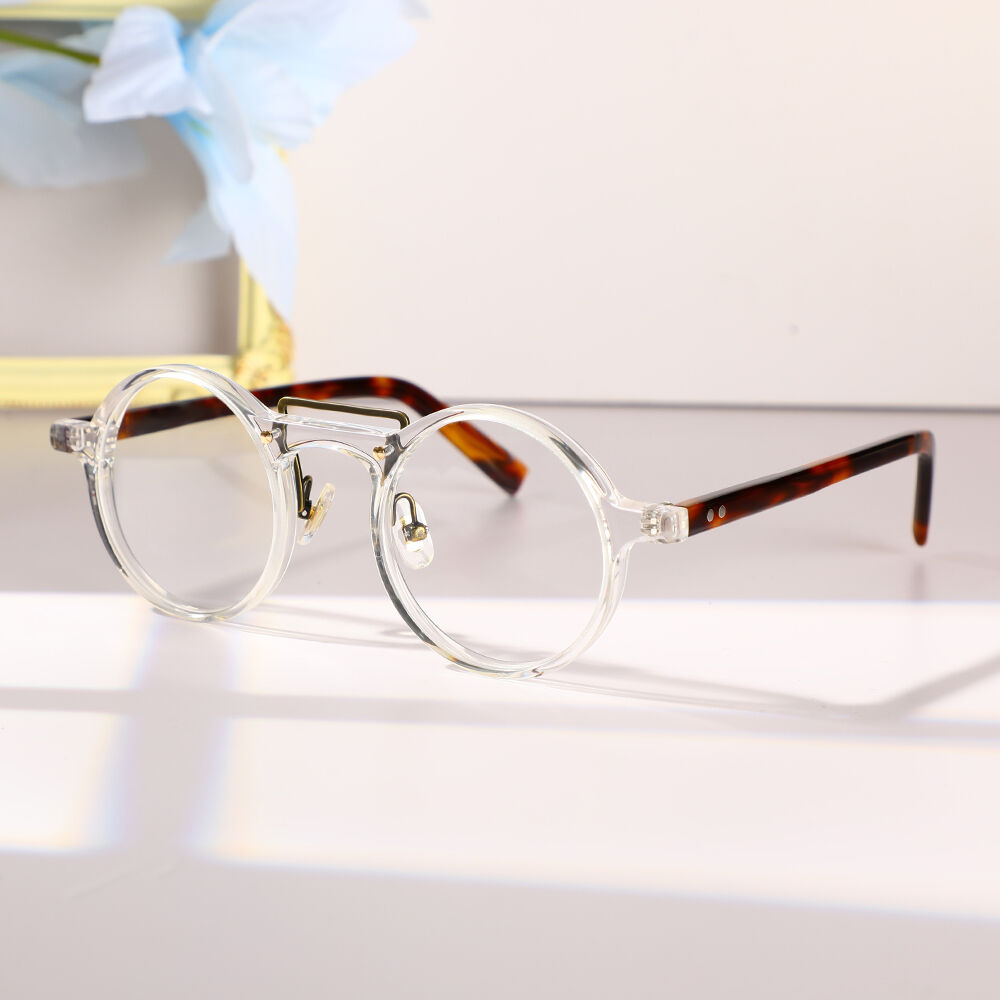 Barrie Round Clear Glasses