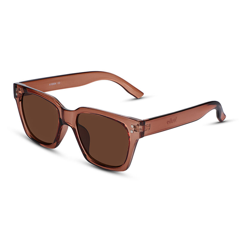 Sugar Cube Rectangle Brown Sunglasses