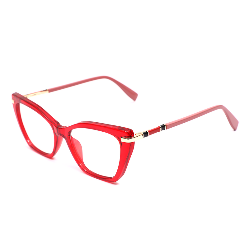 Zacharie Cat Eye Red Glasses