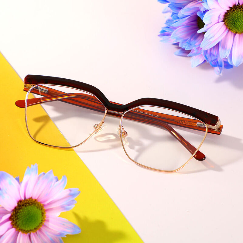 Gaskell Aviator Brown Glasses