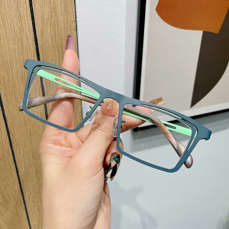 Marina Rectangle Grey Glasses