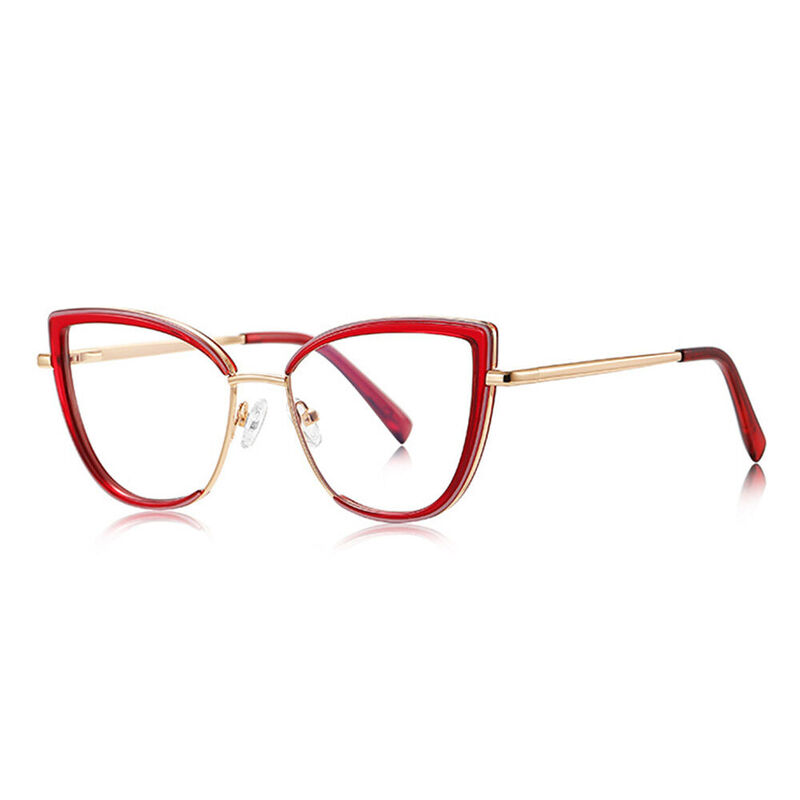 Occhiali da Vista Alva Cat Eye Rosso