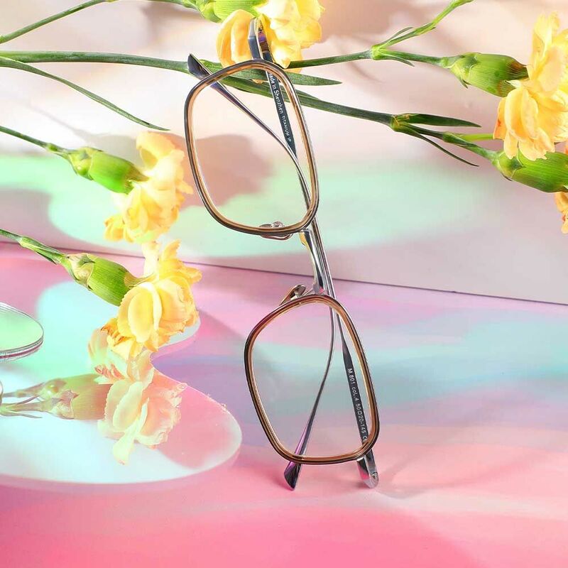 Lunettes de Vue Moore Rectangle Marron