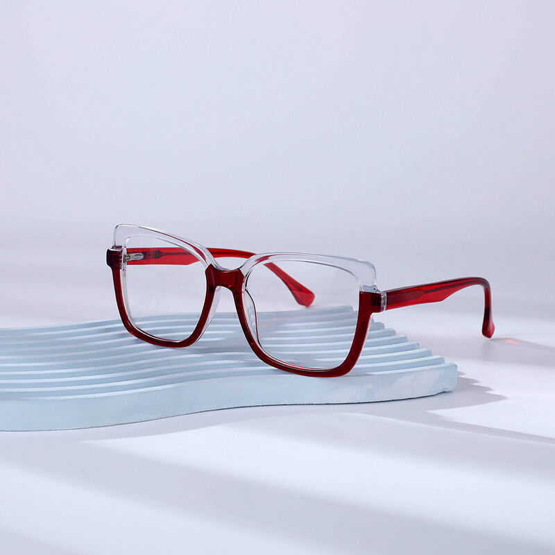 Chella Square Red Glasses