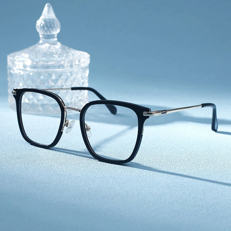 Florance Geometric Black Glasses