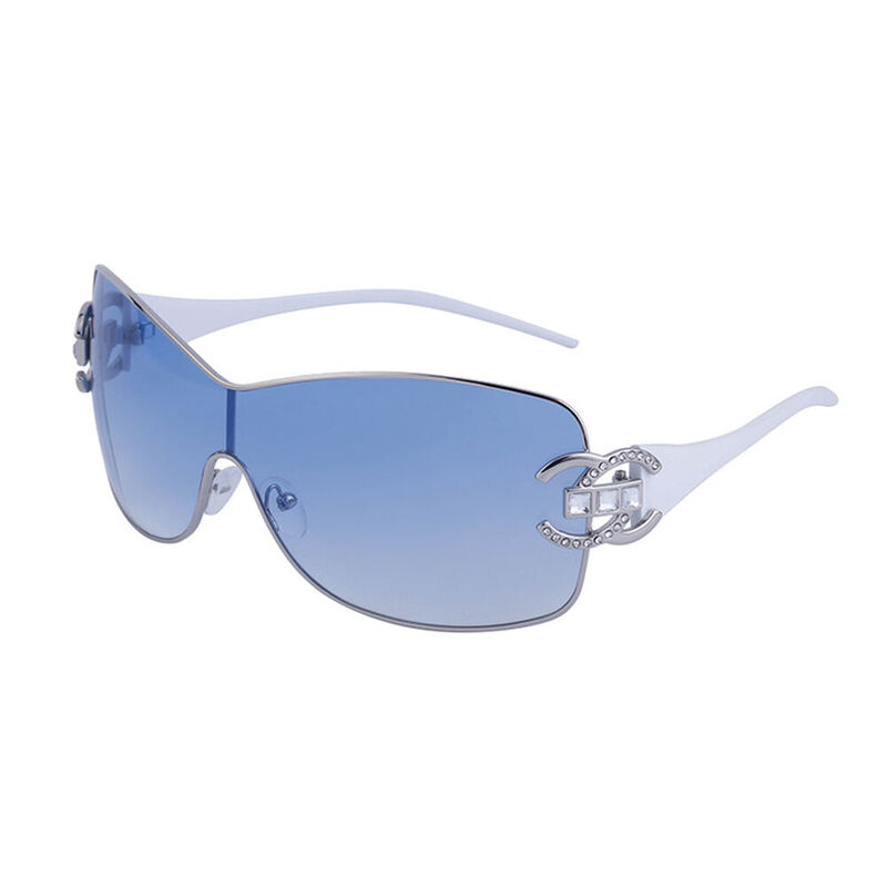 Nicola Oval Blue Sunglasses