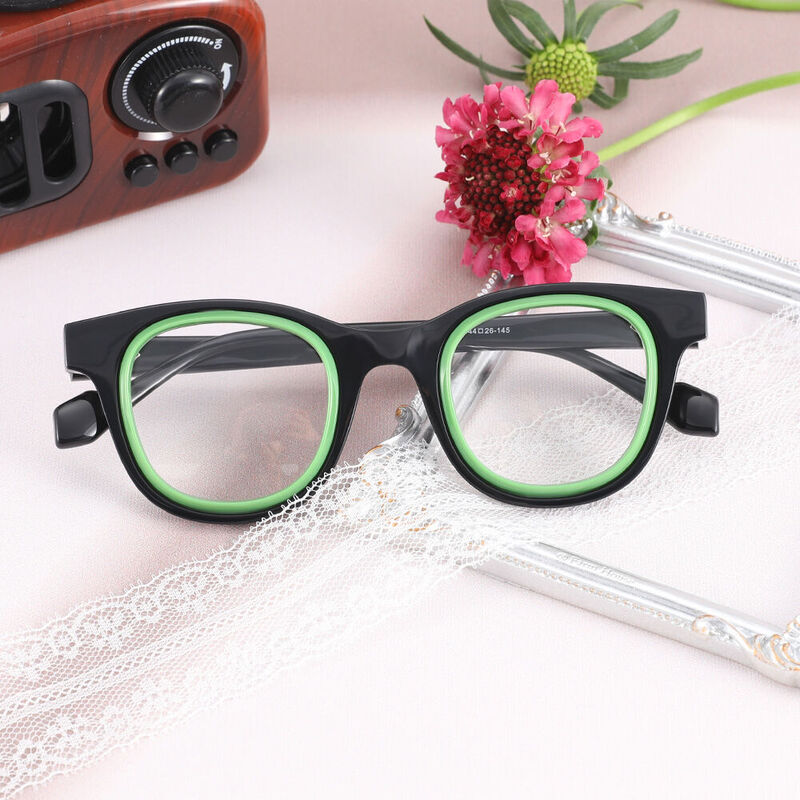 Weehan Square Green Glasses