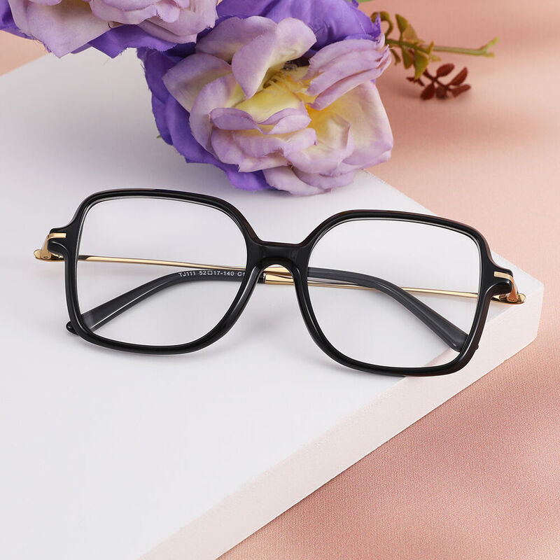 Wallace Geometric Black Glasses