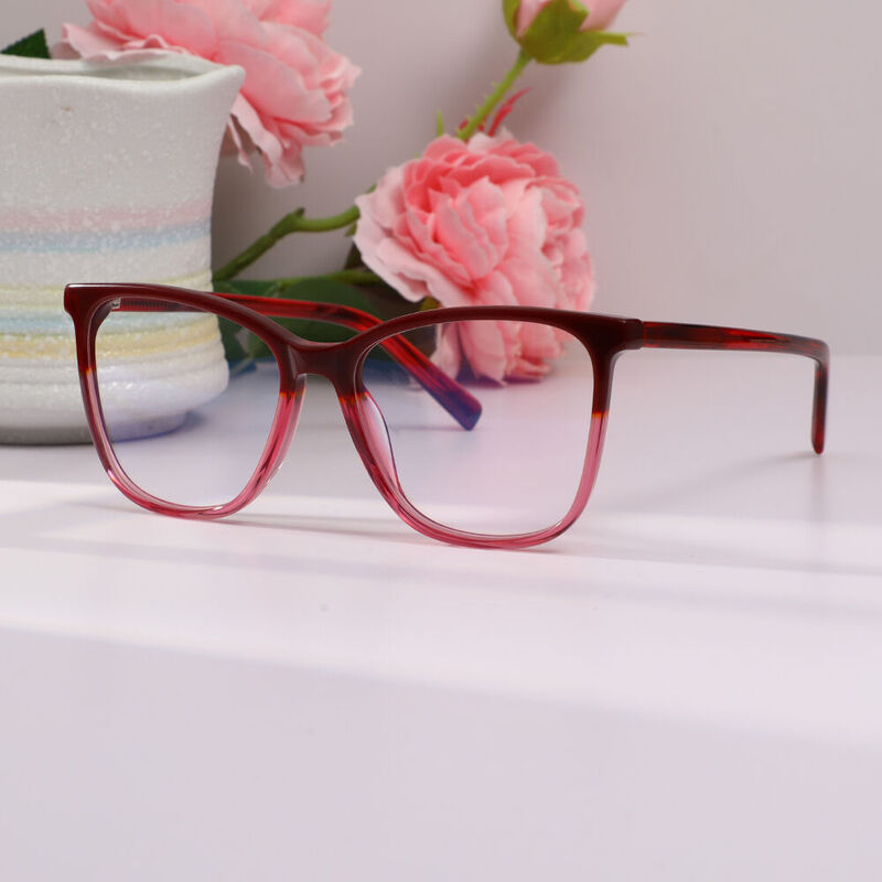Dorlus Square Red Glasses