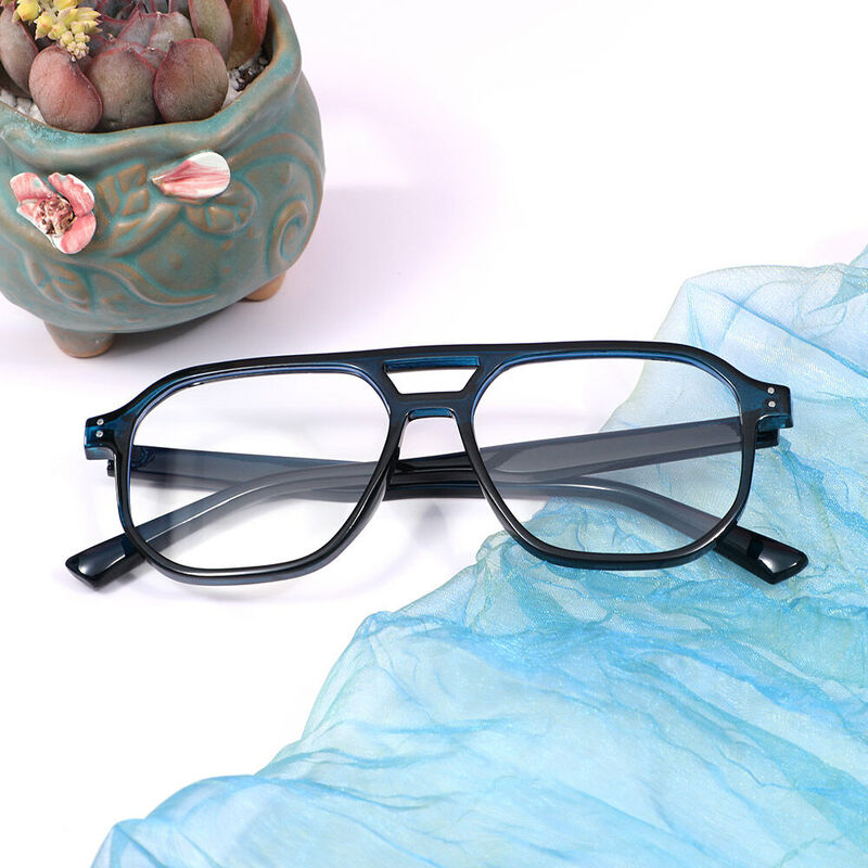 Truda Aviator Black Blue Glasses