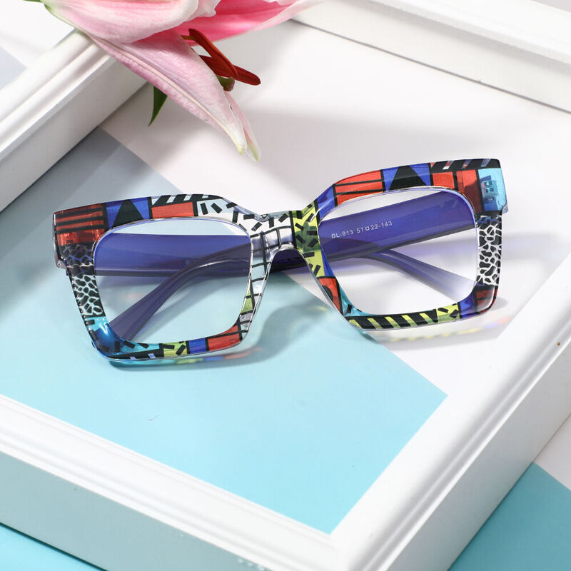 Joycu Square Blue Glasses