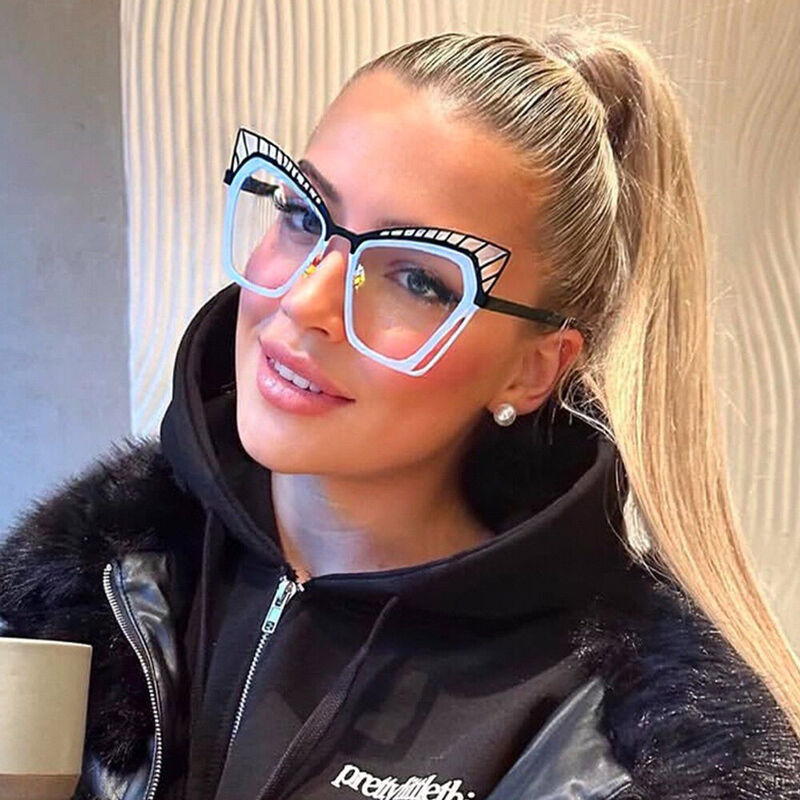 Eisenhowe Cat Eye White Glasses