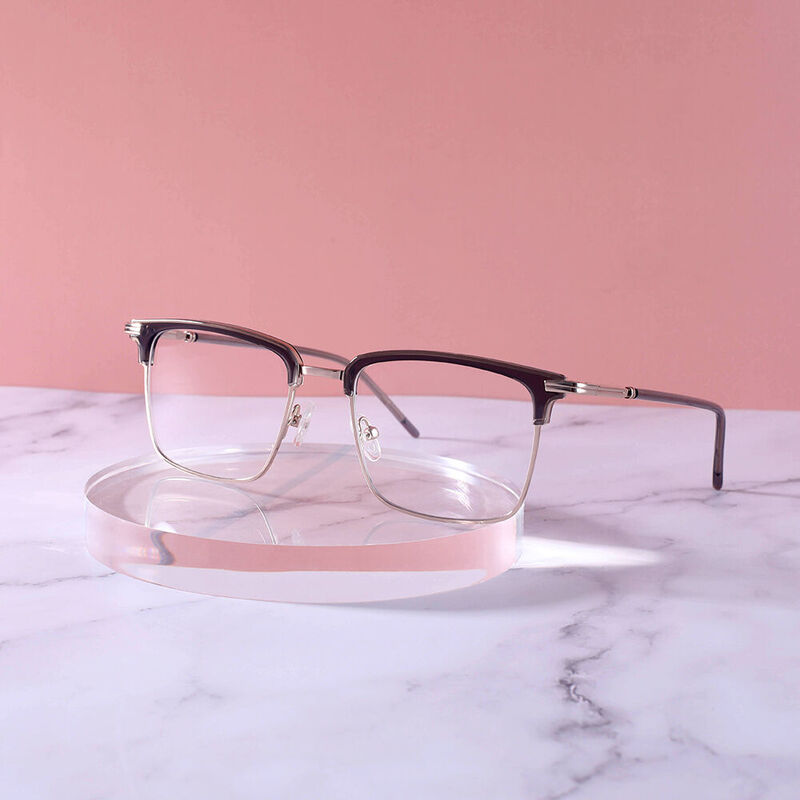 Riverside Browline Grey Glasses