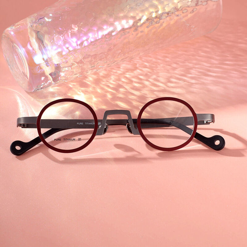 Arro Round Red Glasses