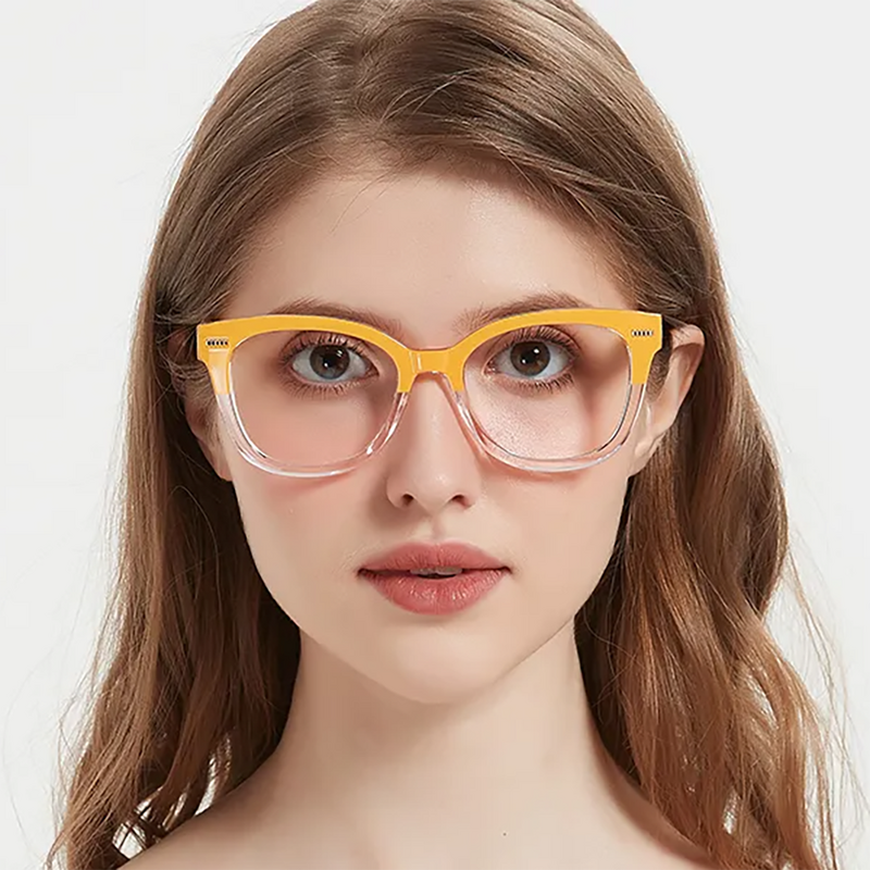 Amaranth Square Yellow Glasses
