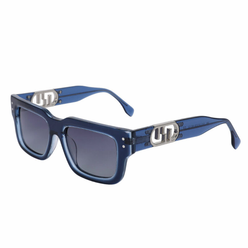 Fidelia Rectangle Blue Sunglasses
