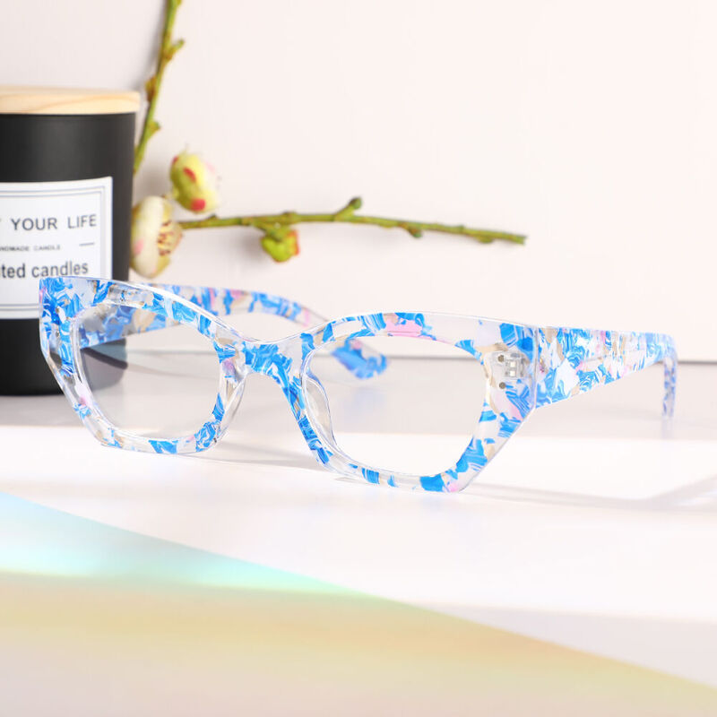 Brook Cat Eye Blue Glasses