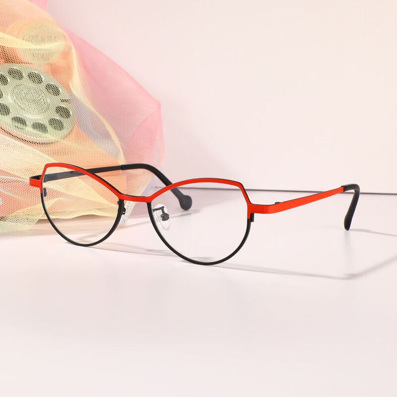 Newman Cat Eye Red Glasses