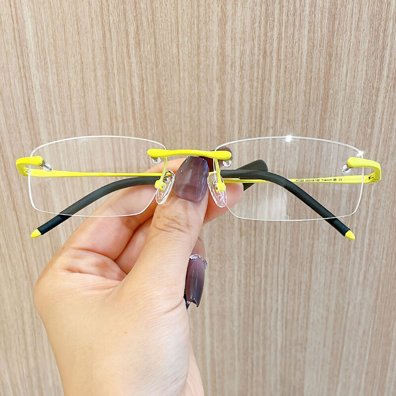 Dorothy Rectangle Yellow Glasses