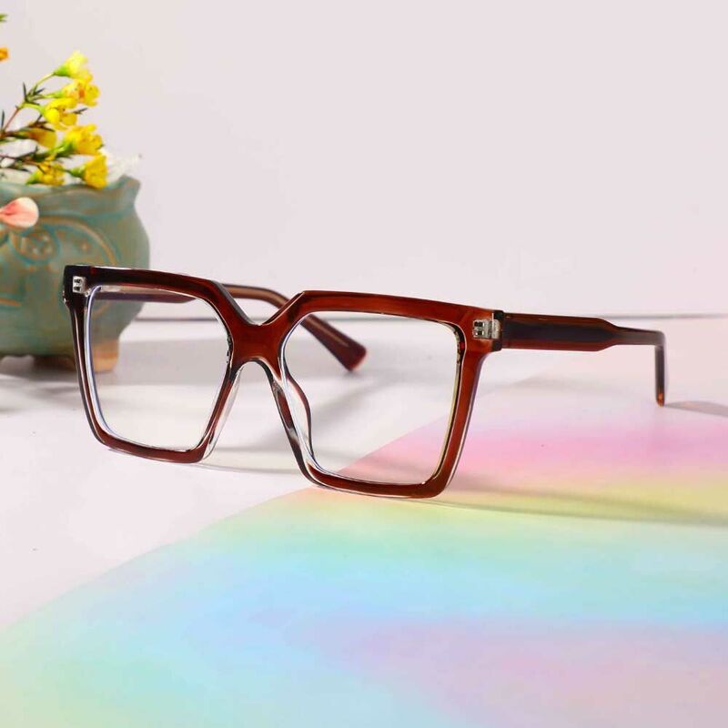 Jenning Square Brown Glasses