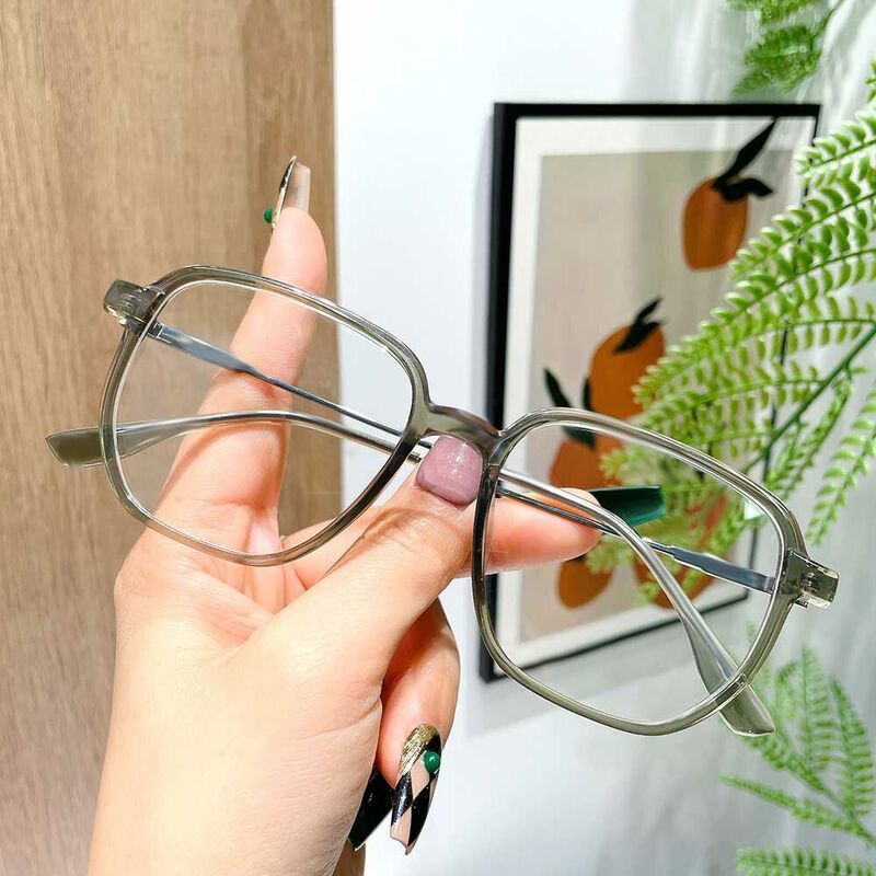 Arvin Square Green Glasses