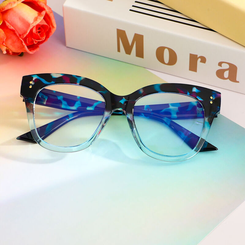 Lunettes de Vue Augustine Carré Bleu