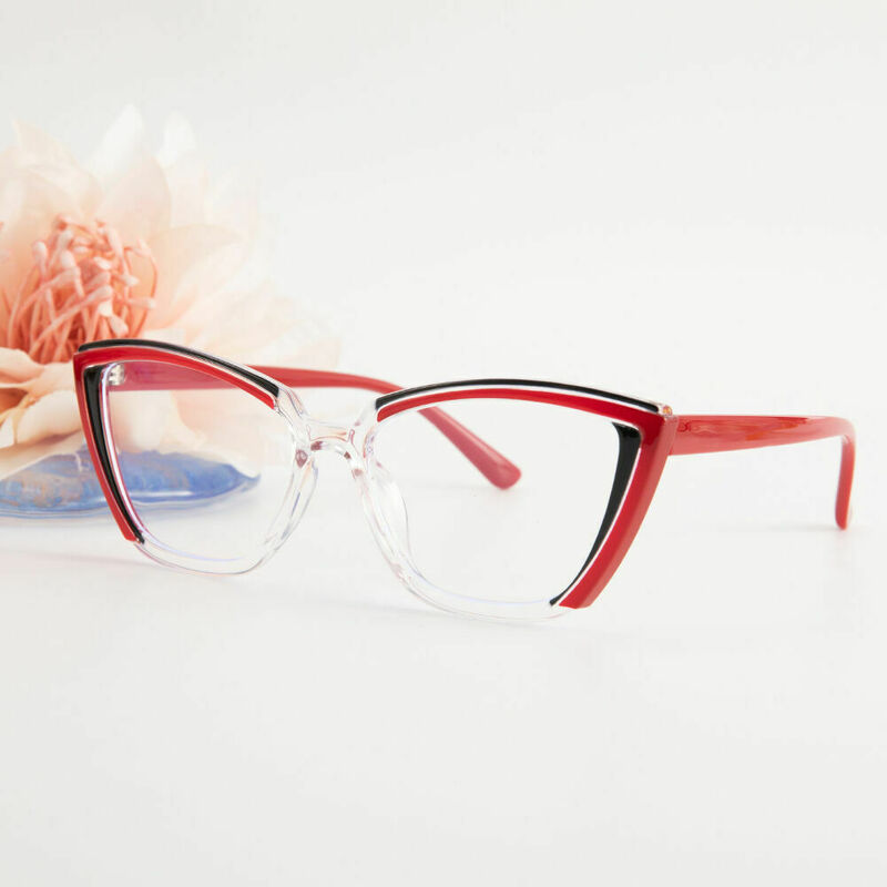 Keynes Cat Eye Rote Brille