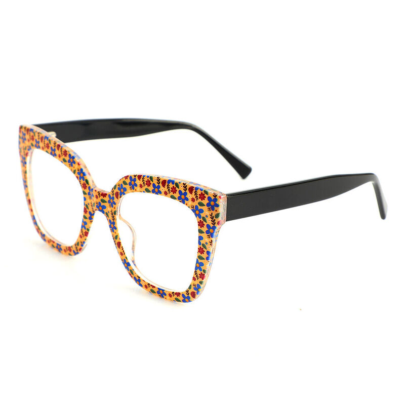 Cynthia Quadratische Gelbe Brille