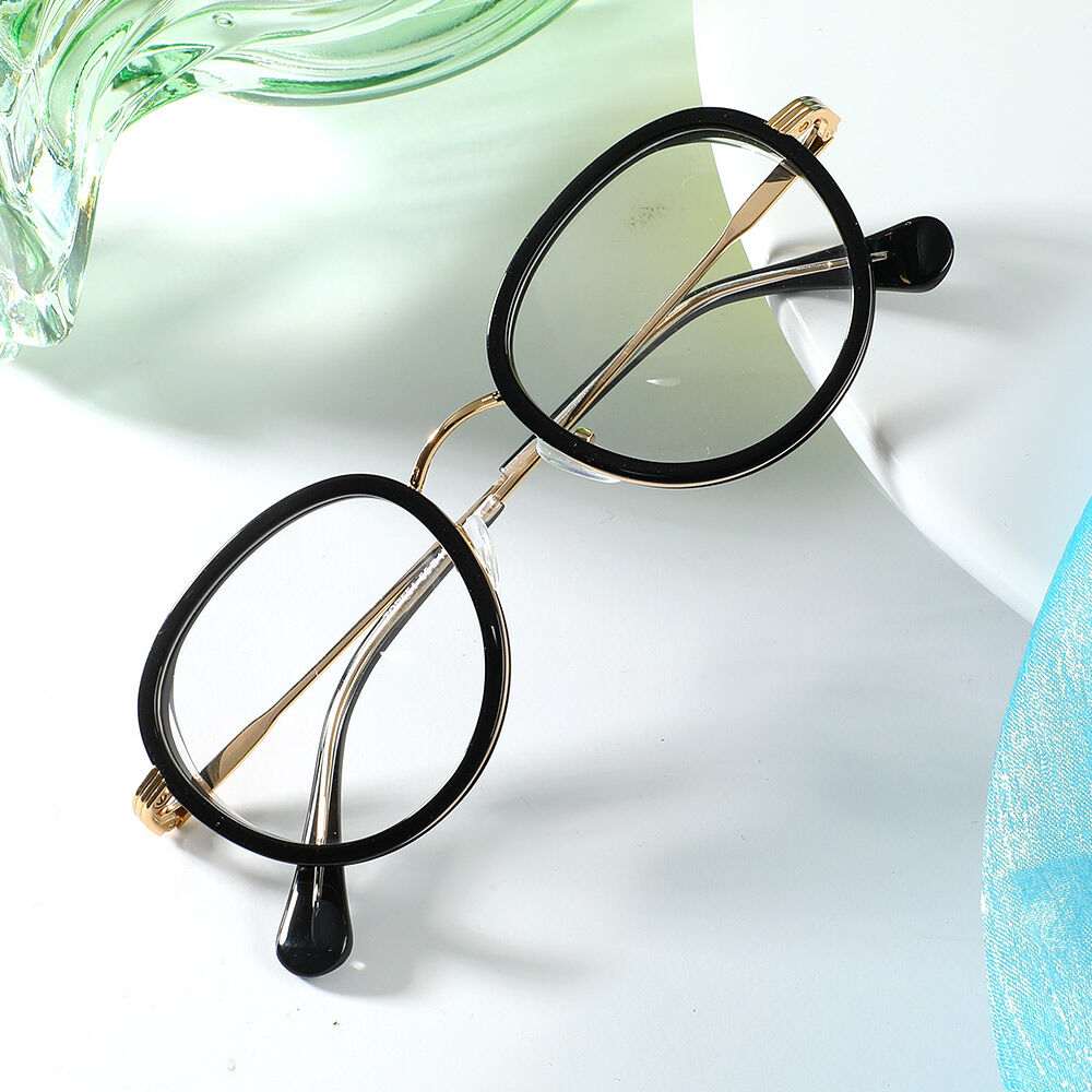 Glenn Runde Schwarze Brille