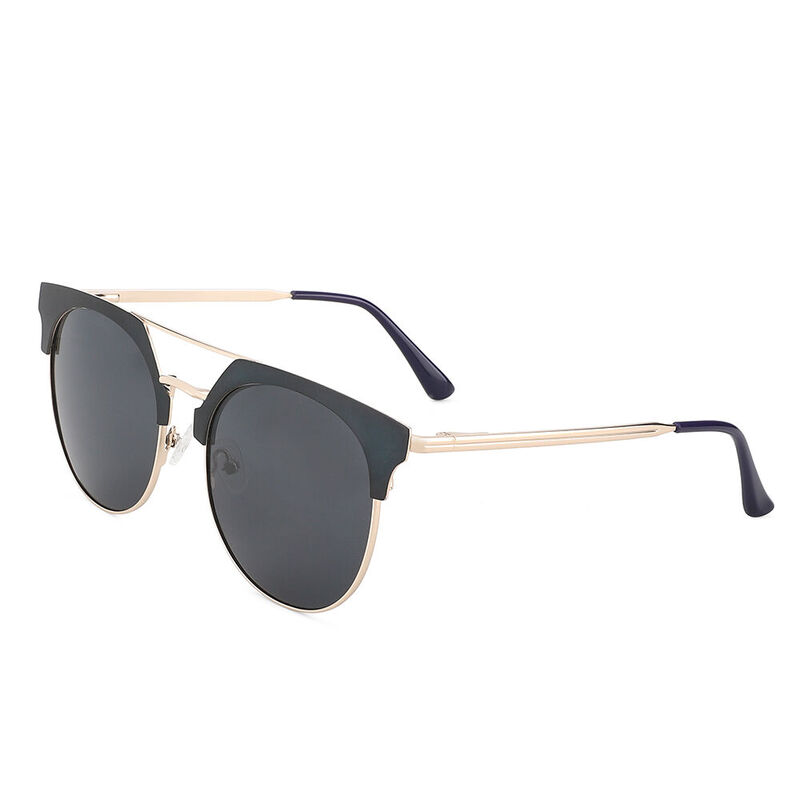 Barkeley Aviator Black/Gold Sunglasses