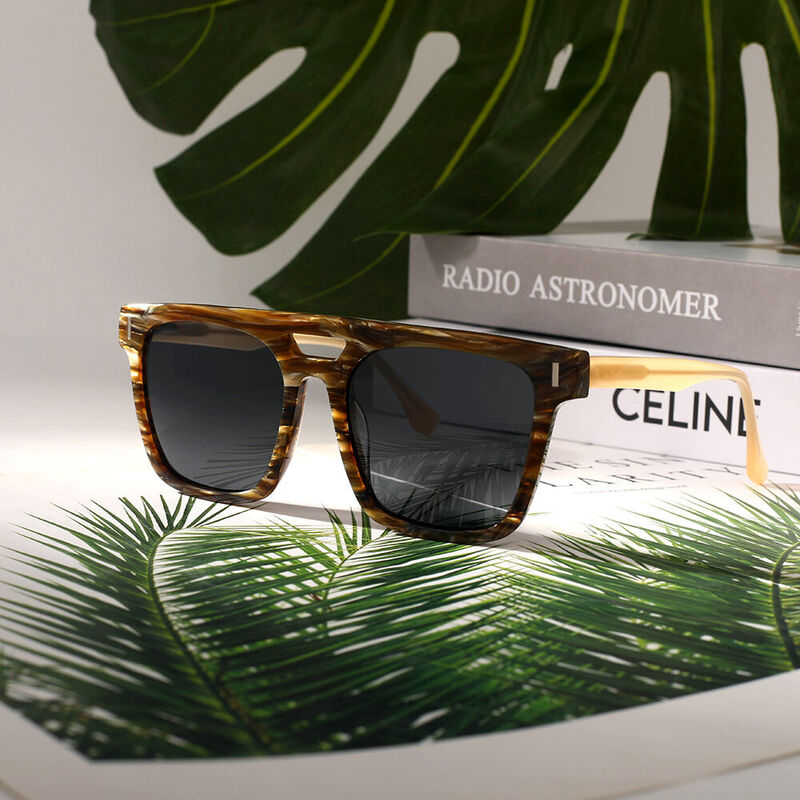 Lynes Aviator Wood Sunglasses