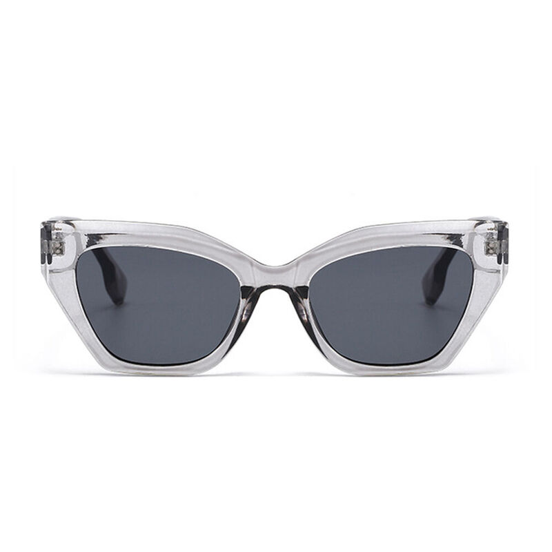Shirley Geometric Gray Sunglasses
