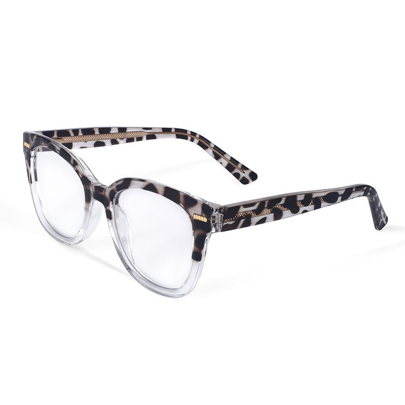 Amaranth Square Leopard Glasses